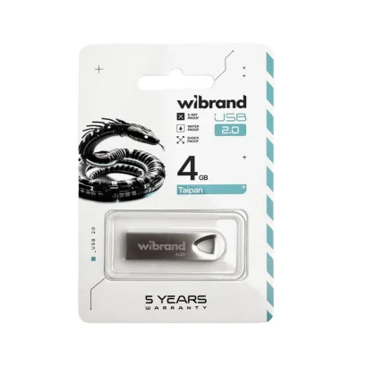 Флеш-накопичувач Wibrand USB 2.0 Taipan 4Gb Silver