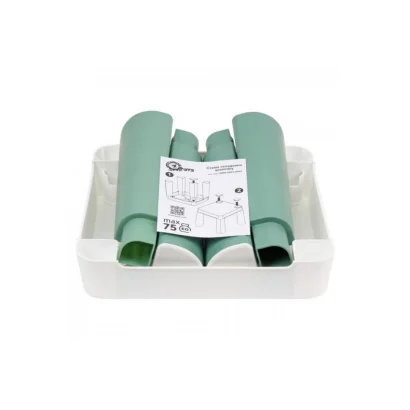 Дитячий табурет 0884TXK, біло-зелений, до 75 кг 32 х 32 х 28 см