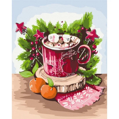 Картина за номерами "Маршмелоу в чашці" BS52744, 40х50 см 