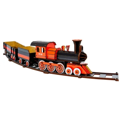 Дерев'яний 3D конструктор "Потяг" Puz-00924, 231 деталь                 