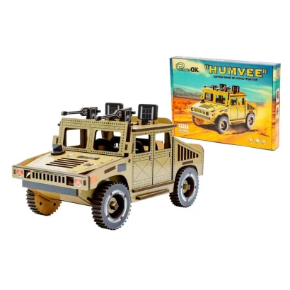Дерев'яний 3D конструктор "Humvee" Puz-00927, 100 деталей                                                                  