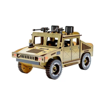 Дерев'яний 3D конструктор "Humvee" Puz-00927, 100 деталей                                                                  