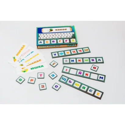 Дерев'яна іграшка-сортер "Абетка комп'ютер" Puz-73913, 32 карточки