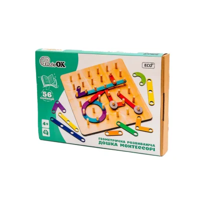 Геометрична розвиваюча &quot;Дошка Монтессорі&quot; Puz-27260, 56 комбінацій