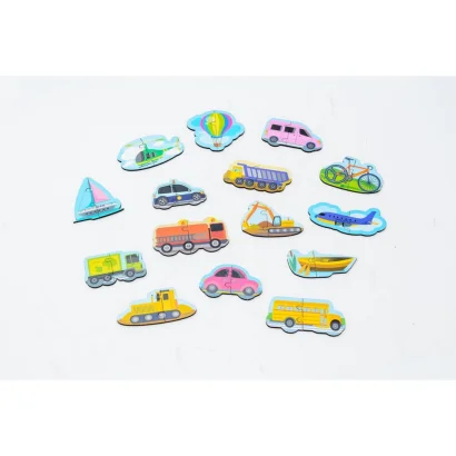 Дерев'яний магнітний пазл "Машинки" Puz-22932, 30 елементів