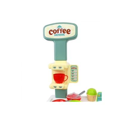 Ігровий дитячий набір "Кав'ярня" 9765TXK прилавок з полицями, іграшкові солодощі