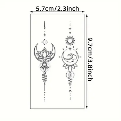Набір дитячих тимчасових тату "Чорні міні №2" black-tattoo-mini-set-2-3, 30 штук по 9,5*5,5 см