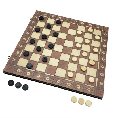Набір настільних ігор "Шахи, нарди, шашки 3 в 1" Set1 NE-LG-11 ігрове поле 40х40 см