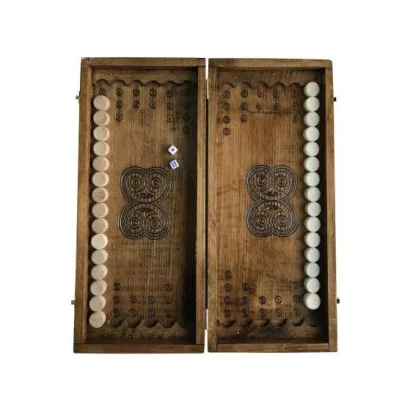 Нарди дерев'яні ручної роботи Backgammon 2 NR-4540? 16 світлих, 16 темних