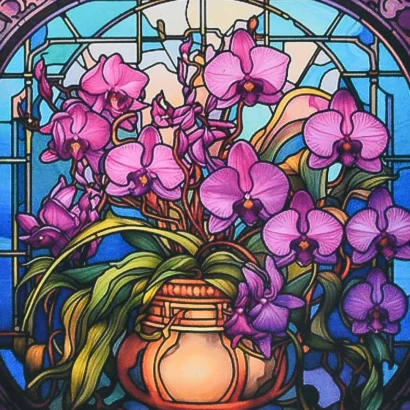 Алмазна мозаїка "Магія орхідей" DEEX16293 не повна викладка 30х30 см 