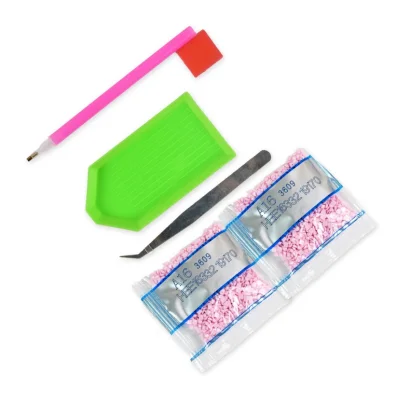 Алмазна мозаїка "Лілії в блакитній тиші" HEE16315 30х30 см 