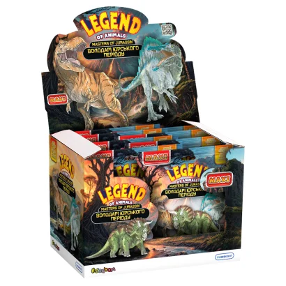 Дисплей стретч-іграшок серії LEGEND OF ANIMALS МАКСІ &ndash; ВОЛОДАРІ ЮРСЬКОГО ПЕРІОДУ (12 шт.)