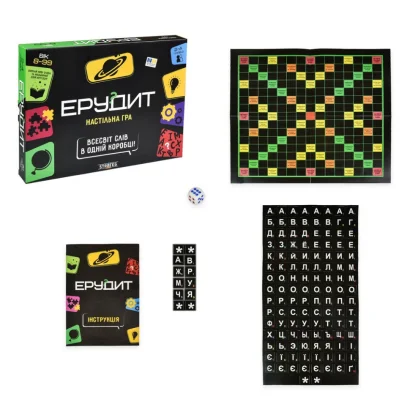 Настільна гра &ldquo;Ерудит&rdquo; 30451 ігрове поле, набір фішок-літер