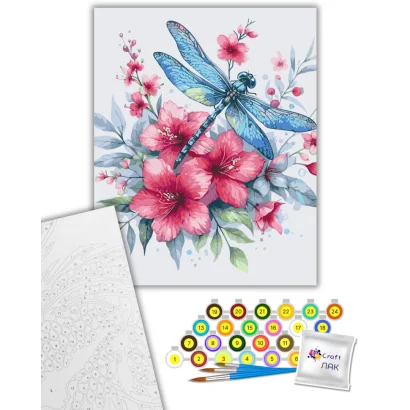 Картина за номерами "Бабка в квітах" 11693-AC 40x50 см                                                         