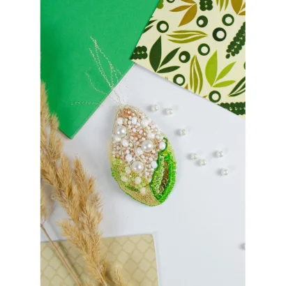 Набір для вишивання бісером прикраси "Кукурудза" AD-235 на натуральному полотні