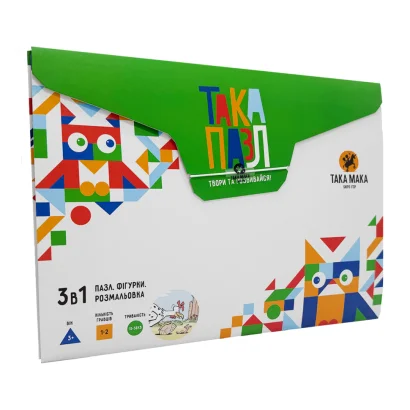 Дитячи Пазли&nbsp;3&nbsp;в&nbsp;1&nbsp;"Зелена, курочка" Така Мака 960209 20 елементів