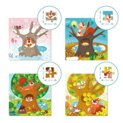 Дитячий набір пазлів "Пори року" DoDo 300125, 4 в 1