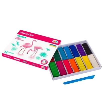 Набір для ліплення пластилін "Захоплення" 200313, 14 кольорів