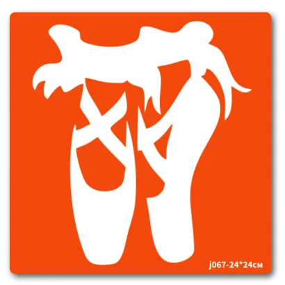 Трафарет для біо-тату Балет-1 j067-24*24см, розмір 24 х 24см                                                                  