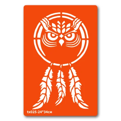 Трафарет для біо-тату Ловець снів tx025-24*34см, розмір 24 х 34см                                                           
