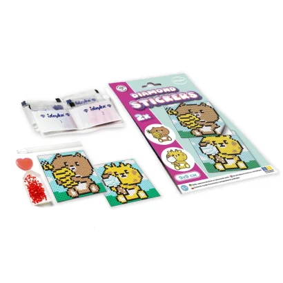 Алмазная мозаїка "Пухнастик" AMS1054 на самоклеючій основі 9x9 см                       