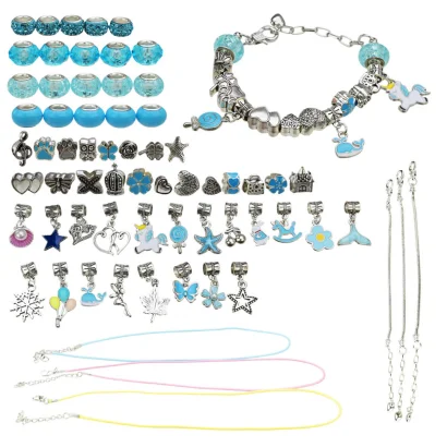 Набір для створення шарм-браслетів &quot;Пандора&quot; B4350(Blue) з підвісками