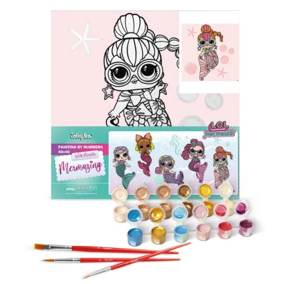 Картина за номерами "L.O.L. Surprise! Mermaids Neon QT" KHO6264, 40х40 см