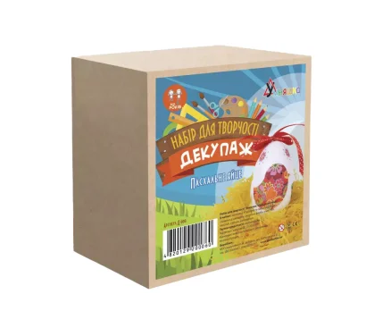 Дитячий набір для творчості. Декупаж "Великоднє яйце" (Д-008) D-008 від 7 років