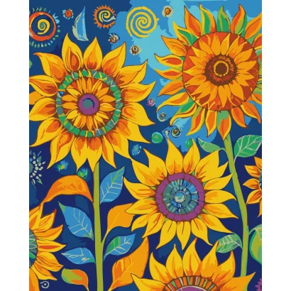 Картина за номерами "Яскраві соняхи" 13152-AC 40х50 см