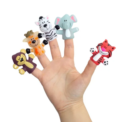 Дитячий набір іграшок на пальці "Весела малеча" 8700_Сафари_с_обезьянкой