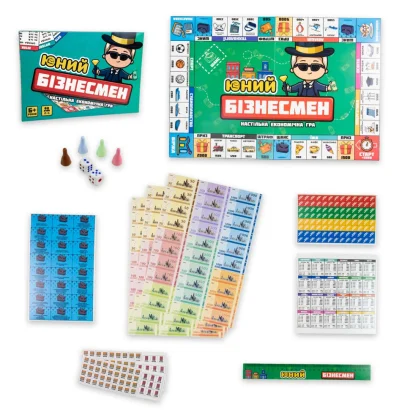 Настільна гра Юний Бізнесмен 30341 картки та тайли власності
