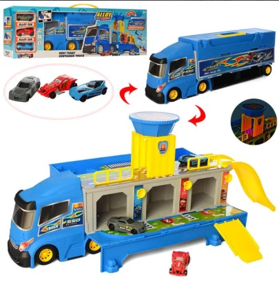 Іграшкова Вантажівка-паркінг &quot;Гонка&quot; HW-118, 3 машинки