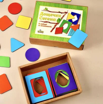 Вкладиші Дошки Сегена "фігури, кольори" (ПСД212) PSD212