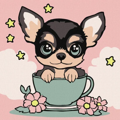 Картина за номерами "Милий цуцик" KHO6270, 25х25 см