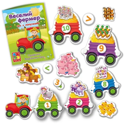 Дитяча настільна гра "Веселий фермер" VT2100-13 з липучками