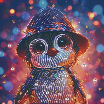 Алмазна мозаїка &quot;Милий пінгвін&quot; BH007 неповна викладка 25х25 см