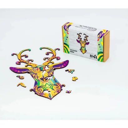 Фігурний дерев'яний пазл A4 Благородний Олень PuzA4-00731, 67 деталей