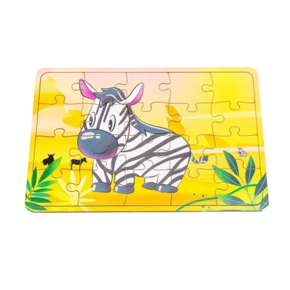 Дитячий дерев'яний пазл Зебра Арт-10029, 20 елементів