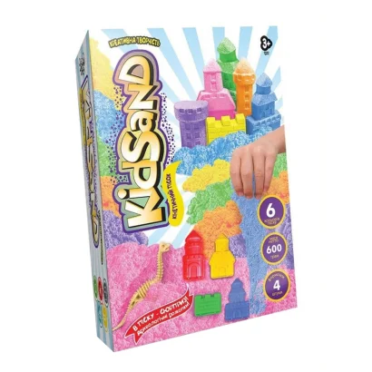 Креативна творчість &quot;Кінетичний пісок &quot;KidSand&quot; KS-04-04U коробка 600 г 