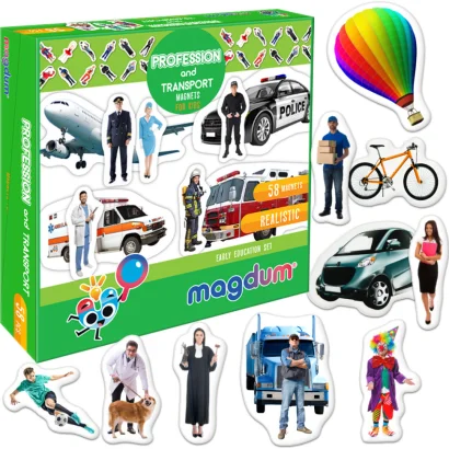 Дитячий набір магнітів Професії і транспорт ML4031-31 EN