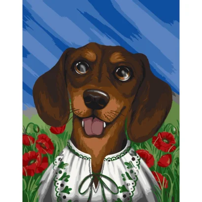 Картина за номерами "Вухастий патріот" &copy;pollypop92 11523-AC 40х50 см