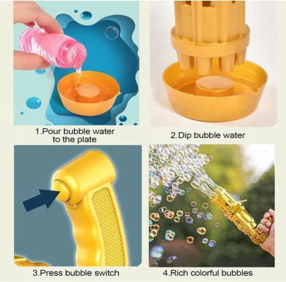 Генератор мильних бульбашок Bubble Gun Blaster "Кулемет" Bambi BB-04893