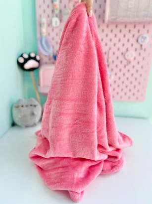 Дитяча м'яка іграшка "Кішечка" L1128(Pink) іграшка з пледом, розмір 40 см