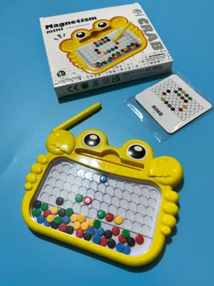Дитяча магнітна мозаїка YM-80 дощечка, паличка