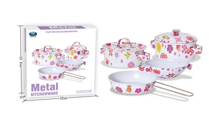 Дитячий набір посуду "Kitchenware" 620-B5(White) каструля, пательня