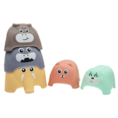 Іграшка для купання 666-01 Логіка пірамідка тварини