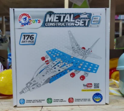 Дитячий металевий конструктор &quot;Винищувач&quot; 4937TXK 176 деталей