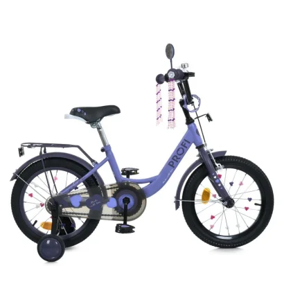 Велосипед дитячий MB 14043-1 колеса 14 дюймів, фіолетовий