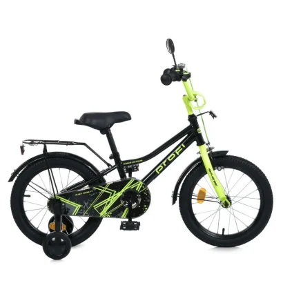 Велосипед дитячий MB 16015-1 колеса 16 дюймів, чорно-зелений