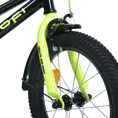 Велосипед дитячий MB 18015-1 колеса 18 дюймів, чорно-зелений